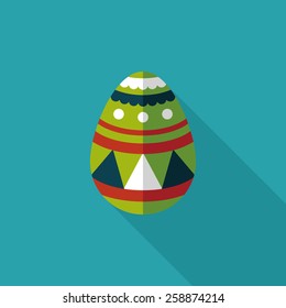 easter egg flat icon with long shadow,eps10