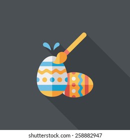 easter egg flat icon with long shadow,eps10