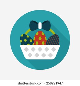 easter egg flat icon with long shadow,eps10