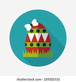 easter egg flat icon with long shadow,eps10