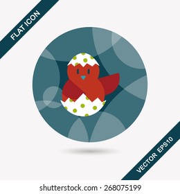 easter egg flat icon with long shadow,eps10