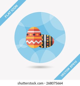 easter egg flat icon with long shadow,eps10