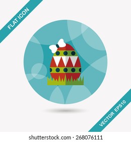 easter egg flat icon with long shadow,eps10