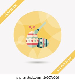 easter egg flat icon with long shadow,eps10