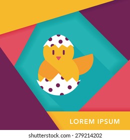 easter egg flat icon with long shadow,eps10