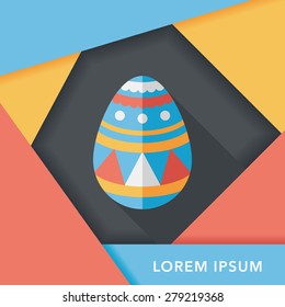 easter egg flat icon with long shadow,eps10
