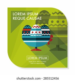 easter egg flat icon with long shadow,eps10