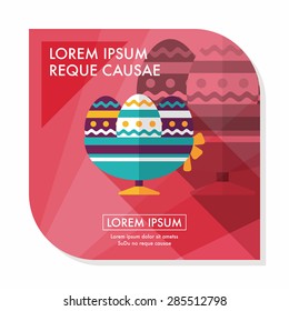easter egg flat icon with long shadow,eps10