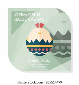 easter egg flat icon with long shadow,eps10