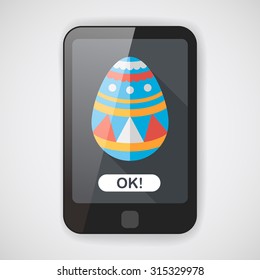 easter egg flat icon with long shadow,eps10