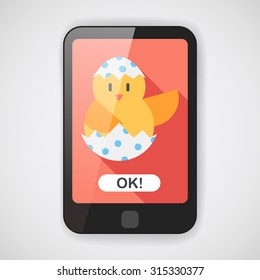 easter egg flat icon with long shadow,eps10