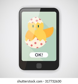 easter egg flat icon with long shadow,eps10