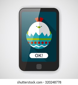 easter egg flat icon with long shadow,eps10