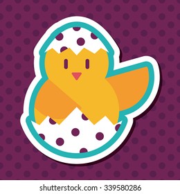 easter egg flat icon with long shadow,eps10
