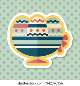 easter egg flat icon with long shadow,eps10