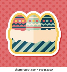 easter egg flat icon with long shadow,eps10