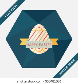easter egg flat icon with long shadow,eps10