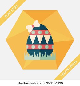 easter egg flat icon with long shadow,eps10