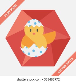 easter egg flat icon with long shadow,eps10