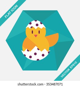 easter egg flat icon with long shadow,eps10