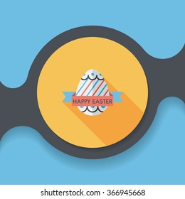 easter egg flat icon with long shadow,eps10