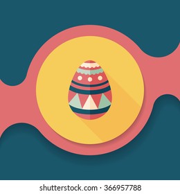 easter egg flat icon with long shadow,eps10