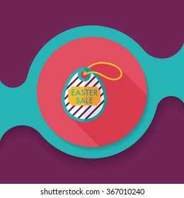 easter egg flat icon with long shadow,eps10