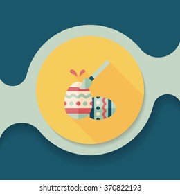 easter egg flat icon with long shadow,eps10