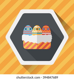 easter egg flat icon with long shadow,eps10