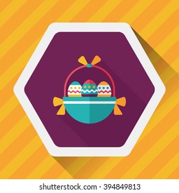 easter egg flat icon with long shadow,eps10