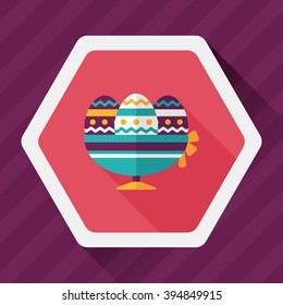 easter egg flat icon with long shadow,eps10