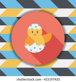 easter egg flat icon with long shadow,eps10