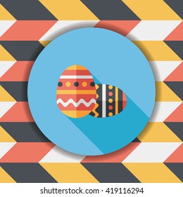 easter egg flat icon with long shadow,eps10