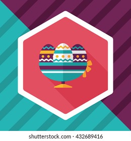 easter egg flat icon with long shadow,eps10