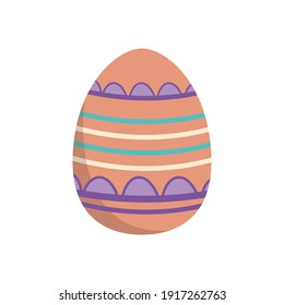 Easter Egg Flat Icon Purple