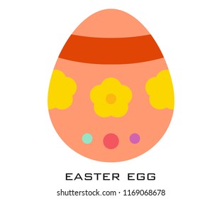 Easter egg flat icon signs