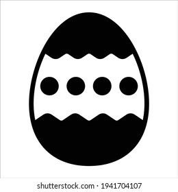 easter egg, flat line icon 