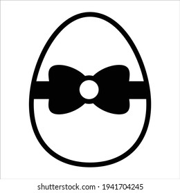 easter, egg flat line icon