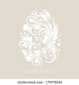 Easter egg floral background.