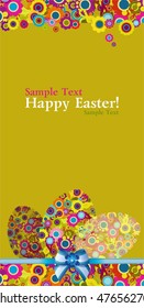 Easter egg with floral elements