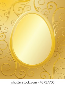 Easter egg with floral elements