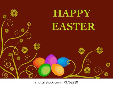 easter egg with floral elements