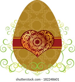 Easter egg with floral ornament