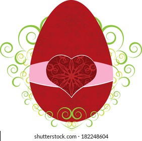 Easter egg with floral ornament