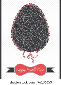 Easter egg with flowers