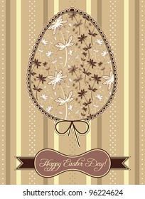 Easter egg with flowers
