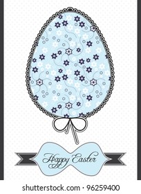 Easter egg with flowers