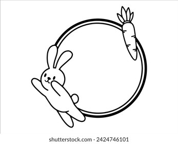 Easter Egg Frame Background Illustration