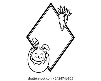 Easter Egg Frame Background Illustration