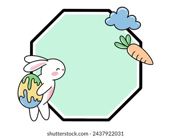 Easter Egg Frame Background Illustration